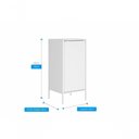 Ver imagem 3 de Balcão Alto Multiúso Itatiaia Smart - 1 Porta - Branco Matte