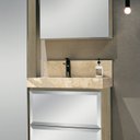 Ver imagem 4 de Lavatório em Porcelanato para Banheiro 60cm com Cuba Esculpida Bege/Travertino Yescasa