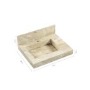 Ver imagem 3 de Lavatório em Porcelanato para Banheiro 60cm com Cuba Esculpida 