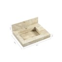 Ver imagem 3 de Lavatório em Porcelanato para Banheiro 60cm com Cuba Esculpida Bege/Travertino Yescasa