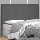 Ver imagem 4 de Cabeceira Estofada Cama Box Casal Tânia 140cm Cinza
