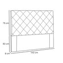 Ver imagem 2 de Cabeceira Estofada Cama Box Casal Tânia 140cm Cinza