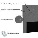 Ver imagem 3 de Cabeceira Estofada Cama Box Casal Tânia 140cm Cinza
