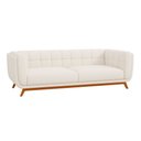 Ver imagem 1 de Sofá 3 Lugares Coin 240cm Bouclé Off White - Sallar Home
