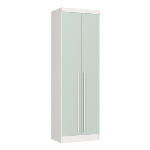 Guarda-Roupa Modulado 2 Portas com Prateleiras Infinity Verde/Branco Line/Pistache
