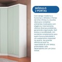 Ver mais imagens de Guarda-Roupa Modulado 2 Portas com Prateleiras Infinity Verde/Branco/Pistache