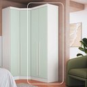 Ver imagem 7 de Guarda-Roupa Modulado 2 Portas com Prateleiras Infinity Verde/Branco/Pistache