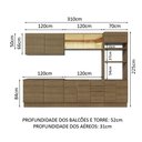 Ver imagem 4 de Armário de Cozinha Completa 310cm Rustic Stella Madesa 03
