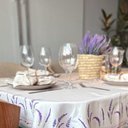 Ver imagem 4 de Toalha de Mesa Retangular Lavanda Provence Verde e Lilás – 6 Lugares