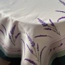 Ver imagem 2 de Toalha de Mesa Retangular Lavanda Provence Verde e Lilás – 6 Lugares