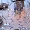Ver imagem 3 de Toalha de Mesa Retangular Lavanda Provence Verde e Lilás – 6 Lugares