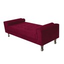 Ver imagem 2 de Recamier Baú Félix Solteiro 160 cm Suede - ADJ Decor - Bordô