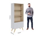 Ver imagem 3 de Conjunto Rack para TV até 55 Polegadas com Estante 2 Portas Retrô Alta Space Link Espresso Móveis