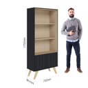 Ver imagem 3 de Conjunto Rack para TV até 55 Polegadas com Estante 2 Portas Retrô Alta Space Link Espresso Móveis