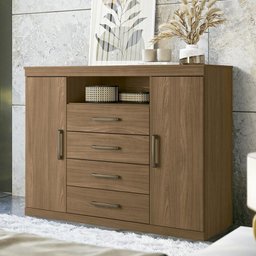Cômoda Master 2 Portas e 4 Gavetas Jatobá - PR Móveis - 2