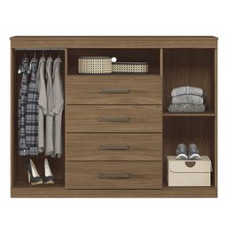 Cômoda Master 2 Portas e 4 Gavetas Jatobá - PR Móveis - 3