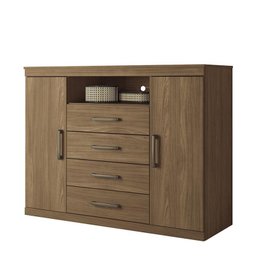 Cômoda Master 2 Portas e 4 Gavetas Jatobá - PR Móveis - 1