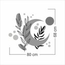 Ver imagem 5 de Adesivo Floral Boho Cinza Estilo Nórdico 80x68 Minimalista Mod.05