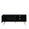 Conjunto Rack para TV até 55 Polegadas com Estante 4 Prateleiras Retrô Space Tag Espresso Móveis - 6