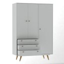 Ver imagem 4 de Guarda Roupa Solteiro Branco Retrô 20