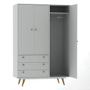 Ver imagem 3 de Guarda Roupa Solteiro Branco Retrô 20