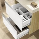 Ver imagem 6 de Gabinete para Banheiro Suspenso 60cm sem Lavatório Yescasa Bege/Wood/Branco