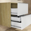 Ver imagem 4 de Gabinete para Banheiro Suspenso 60cm sem Lavatório Yescasa Bege/Wood/Branco