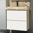 Ver imagem 1 de Gabinete para Banheiro Suspenso 60cm sem Lavatório Yescasa Bege/Wood/Branco