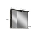 Ver imagem 3 de Conjunto para Banheiro 1 Gabinete Espelhado com Cuba 1 Espelheira Loft Móveis Bosi