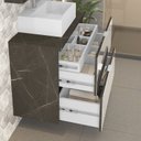 Ver imagem 6 de Conjunto para Banheiro 1 Gabinete Espelhado com Cuba 1 Espelheira Loft Móveis Bosi