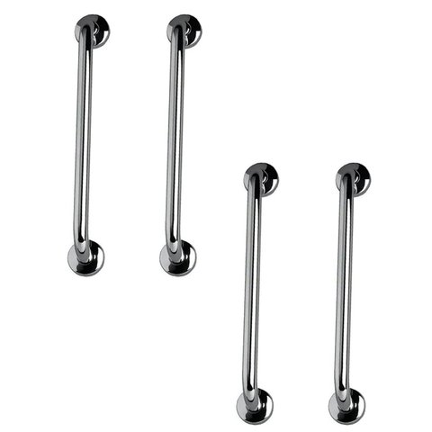 Barra de Apoio 60cm Aço Inox Kit 4 Unidades Idoso Deficiente Banheiro Box Acessibilidade Cadeirante 