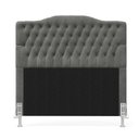 Ver imagem 2 de Cabeceira Estofada Decorativa Pollux para Cama Box 160 para Cama Queen Sued Cinza Aradecor