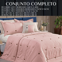 Ver imagem 6 de Colcha Queen Size Brianna 200 Fios Bordado Super Luxuoso Botao:rosa