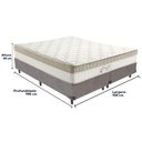 Ver imagem 3 de Cama Box Cinza e Colchão King Best Molas Ensacadas Queen 158x198x33 Anjos