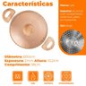 Caçarola de Indução Revestimento Antiaderente Cerâmica 20cm Bege - Lyor - 5