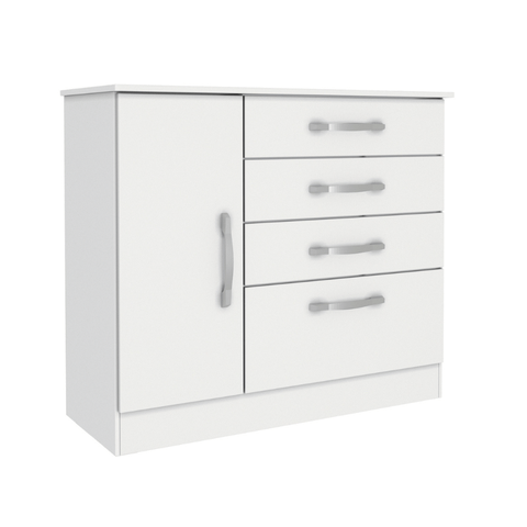 Cômoda 4 Gavetas Chicago Tcil Tcil Móveis Comoda Chicago Branco Neve