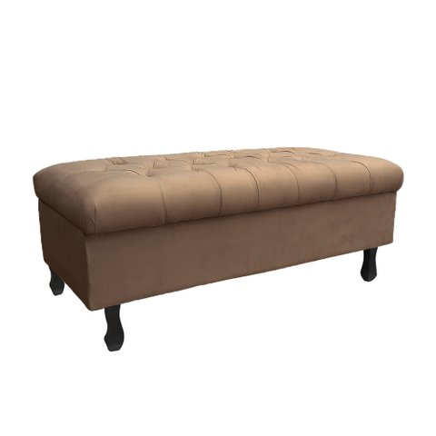 Recamier Bau Bia 80cm Suede Capuccino - Dominic Decor