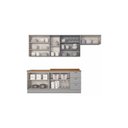 Ver imagem 6 de Cozinha Compacta 280cm Americana com Vidro 5 Peças 10 Portas 3 Gavetas Henn - Cinza