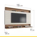 Ver imagem 3 de Painel Home Ripado Tv até 50 Pol 136 Cm Mdp Off White