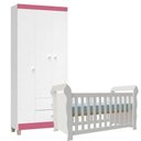 Ver mais imagens de Berço Americano Lara e Guarda Roupa Ternura Baby 3 Portas Branco Brilho - Incorplac