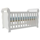 Ver imagem 2 de Berço Americano Lara e Guarda Roupa Ternura Baby 3 Portas Branco Brilho - Incorplac