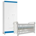 Ver imagem 7 de Berço Americano Lara e Guarda Roupa Ternura Baby 3 Portas Branco Brilho - Incorplac