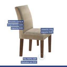 Conjunto Mesa de Jantar e 2 Cadeiras Caroline Cel Móveis - 6