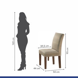 Conjunto Mesa de Jantar e 2 Cadeiras Caroline Cel Móveis - 9