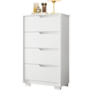 Ver imagem 5 de Cômoda 4 Gavetas para Quarto Sole Branco Fosco Liso Nature (flex) Móveis Albatroz