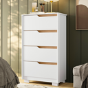 Ver imagem 4 de Cômoda 4 Gavetas para Quarto Sole Branco Fosco Liso Nature (flex) Móveis Albatroz