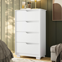 Ver imagem 2 de Cômoda 4 Gavetas para Quarto Sole Branco Fosco Liso Nature (flex) Móveis Albatroz