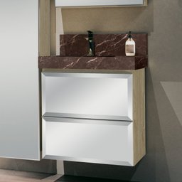 Lavatório em Porcelanato para Banheiro 60cm com Cuba Esculpida  - 4