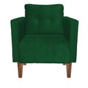 Ver imagem 2 de Poltrona Livia Decorativa Suede com Fibra Siliconada Verde Pé Madeira Castanho D'Rossi