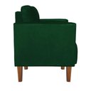 Ver imagem 3 de Poltrona Livia Decorativa Suede com Fibra Siliconada Verde Pé Madeira Castanho D'Rossi